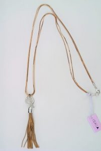 Caramel Gold Tassel Necklace